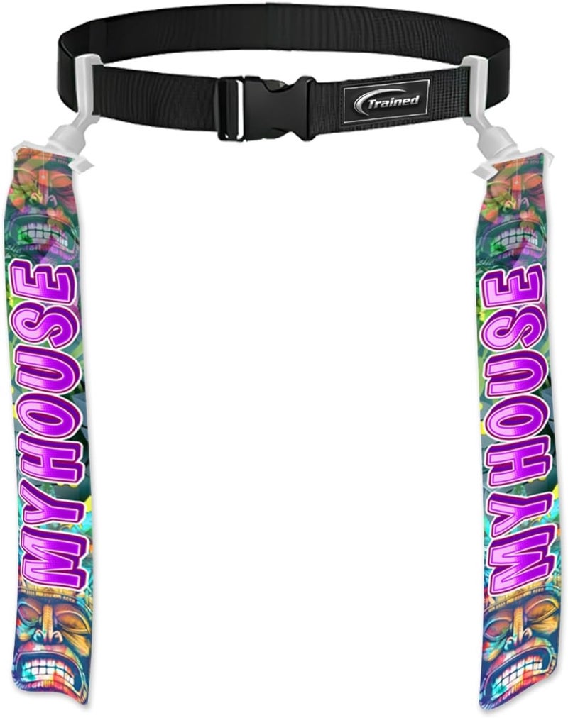 Trained Custom Flag Football Belt Set Includes 2 Pop Flag Football Flags and Belt | Durable Adult Flag Football Belts - Image 1
